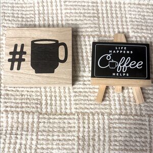 Target Wooden Coffee Sign Set with Easel
